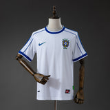 Brazil Away Jersey 1998 White Retro Football Kit Soccer Shirt PalmSportss