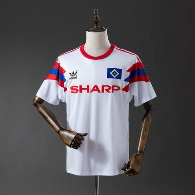 Hamburger Trikot 1990-91 Heim Retro Fußball-Kit