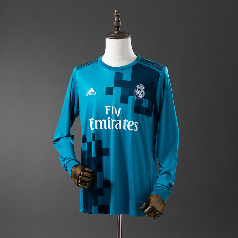 Real Madrid Trikot 2017/18 Drittes Retro Fußball-Trikot Langarm
