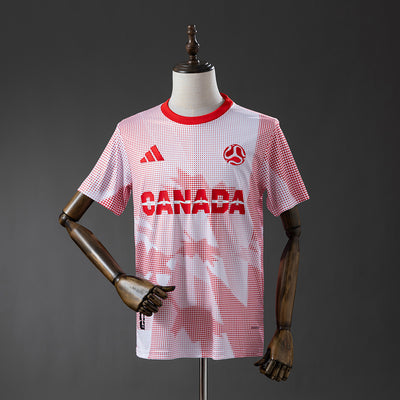 Kanada Trikot 2026 Weiß Pink Besonderes Fußballtrikot