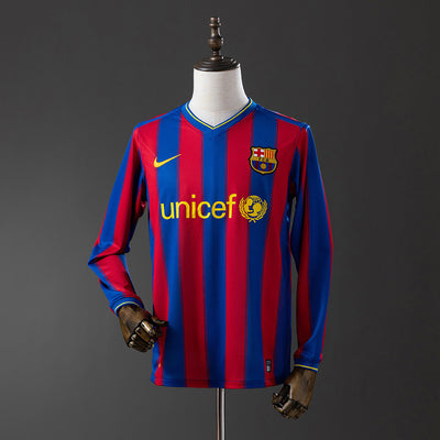 Barcelona Trikot 2009-10 Heim Retro Kit Langarm