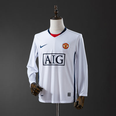 Man Utd Trikot 2008-09 Auswärts Retro Kit Langarm