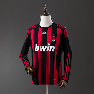 AC Mailand Trikot 2008-09 Heim Retro Fußballtrikot Langarm