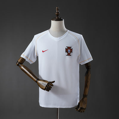 Portugal Weißes Trikot 2006 Retro Fußballtrikot Fußballshirt