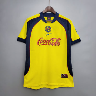 Retro Club America Trikot 2001-02 Heim Gelb Fußballtrikot Fußballtrikot