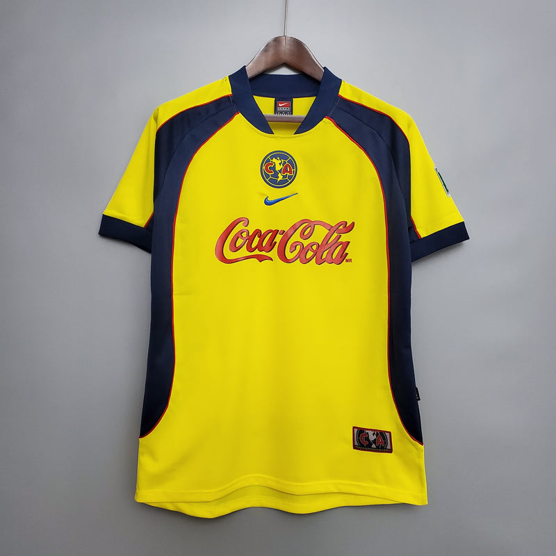 Retro Club America Trikot 2001-02 Heim Gelb Fußballtrikot Fußballtrikot
