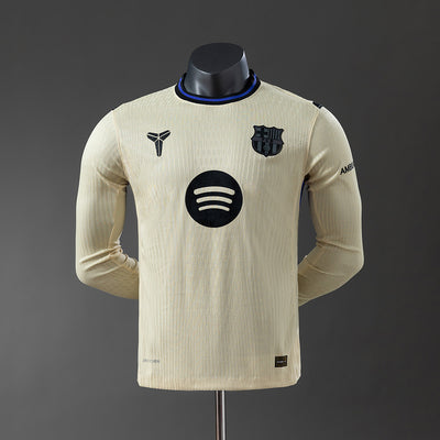 Barcelona Trikot 25/26 Auswärts Langarm Fußball Trikot Spielerversion