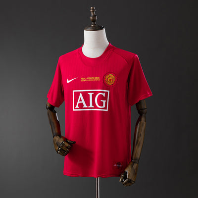 Manchester United Trikot 2007/08 Retro Heim Fußball Trikot
