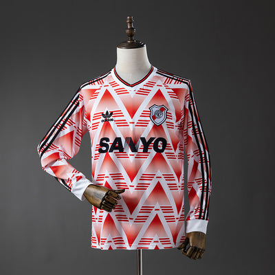 River Plate Auswärtstrikot 1992-93 Retro Langarm Fußballtrikot