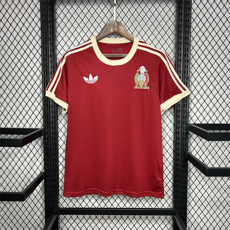 Retro Mexiko Rotes Trikot 1985 Fußballtrikot