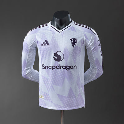 Man United Trikot 25/26 Auswärts Langarm Fußball-Trikot Spielerversion