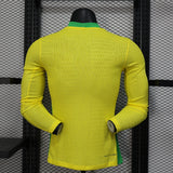 Player Version Brazil Jersey 25/26 Home Long Sleeves Football Kit Soccer Jersey