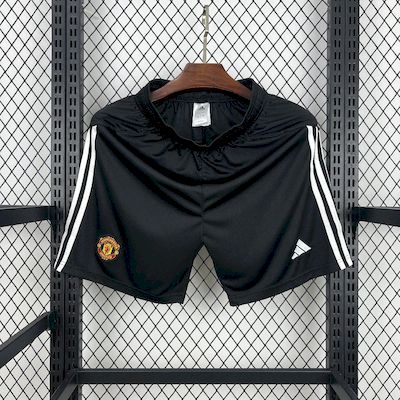 Man United Shorts 25/26 Heim Schwarz Fußball Trikot Shorts