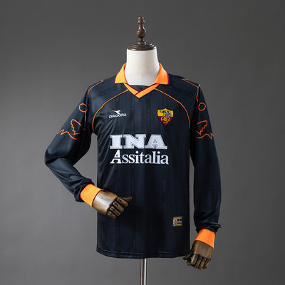 Rom Trikot 1999-00 Drittes Retro Fußballtrikot Langarm