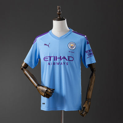 Manchester City Trikot 2019-20 Heim Retro Fußballtrikot