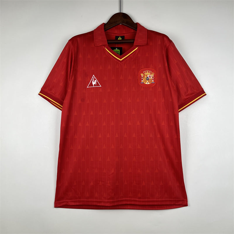 Spanien Trikot Heim 1988 1991 Retro Fußballmannschaft