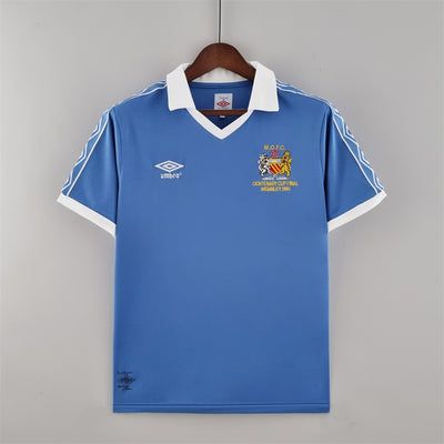 Manchester City Trikot Heimtrikot 1981/82 Retro Fußballteam Fußballtrikot