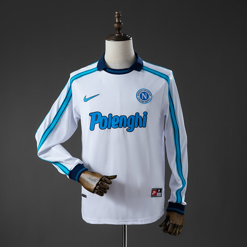 SSC Neapel Auswärtstrikot 1998-99 Retro Langarm Fußballtrikot