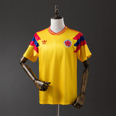Kolumbien Trikot 1990 Home Retro Fußball-Kit