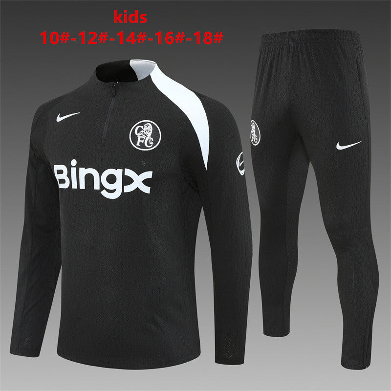 Kinder Chelsea Trainingsanzüge 25/26 Fußball Trikot Set