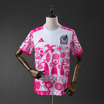 Mexiko Trikot 2026 Rosa Weiß Fußball-Kit