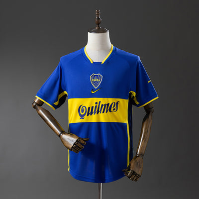 Boca Juniors Trikot 2001 Heim Retro Fußballausrüstung