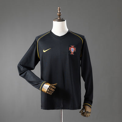Retro Portugal Auswärtstrikot 2006 Langarm Fußball Trikot