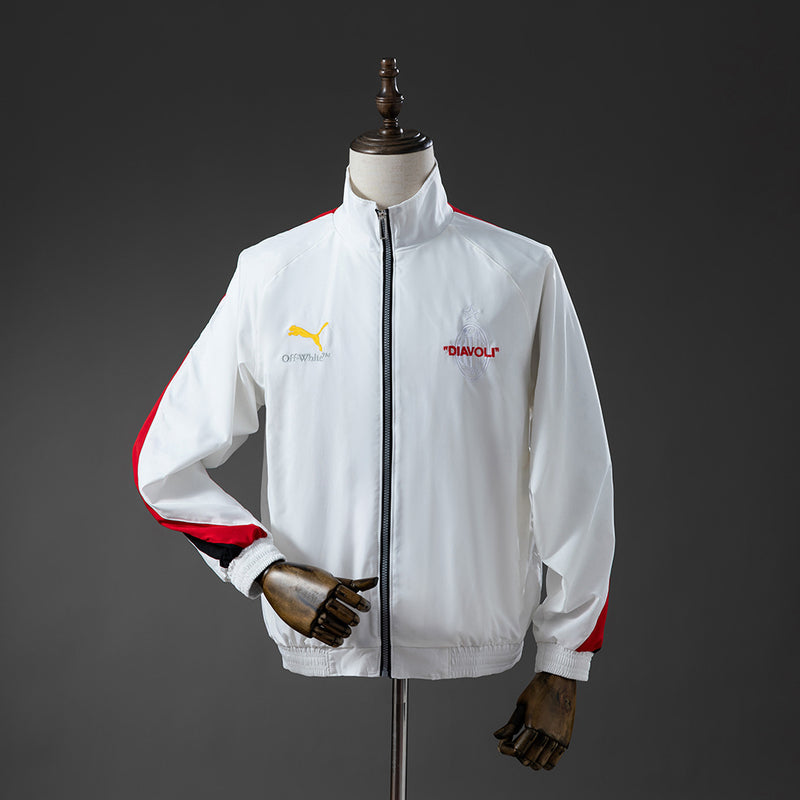AC Mailand Windbreaker 2025/26 Weiß Fußballjacke
