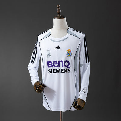 Real Madrid Trikot 2006/07 Heim Retro Kit Langarm