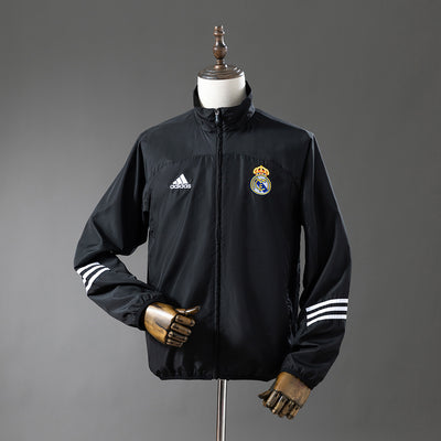 Real Madrid Windbreaker 2025/26 Schwarzes Fußballtrikot