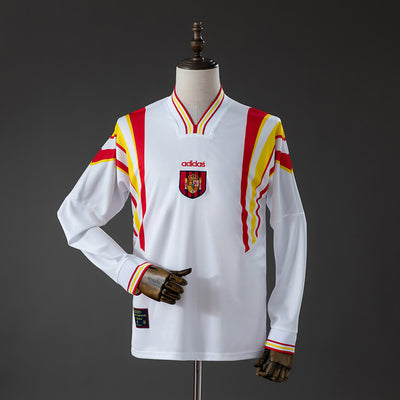 Spanien Drittes Trikot 1996 Langarm Retro Fußball T-Shirt