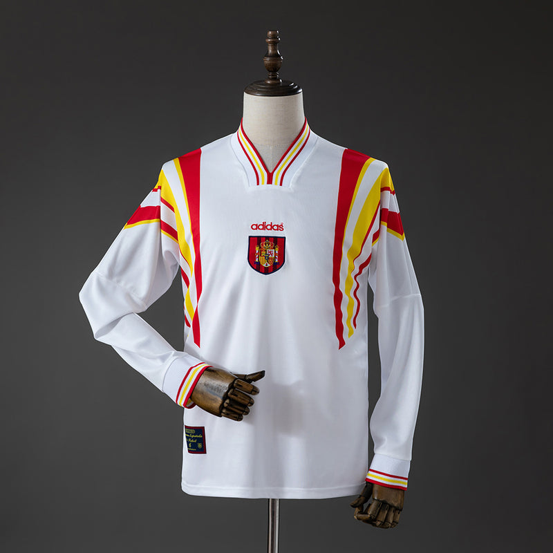 Spanien Drittes Trikot 1996 Langarm Retro Fußball T-Shirt