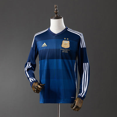 Argentinien Trikot 2014 Auswärts Retro Kit Langarm