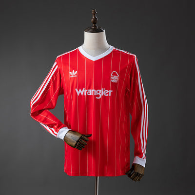 Nottingham Forest Auswärtstrikot 1982-84 Retro-Fußballtrikot Langarm