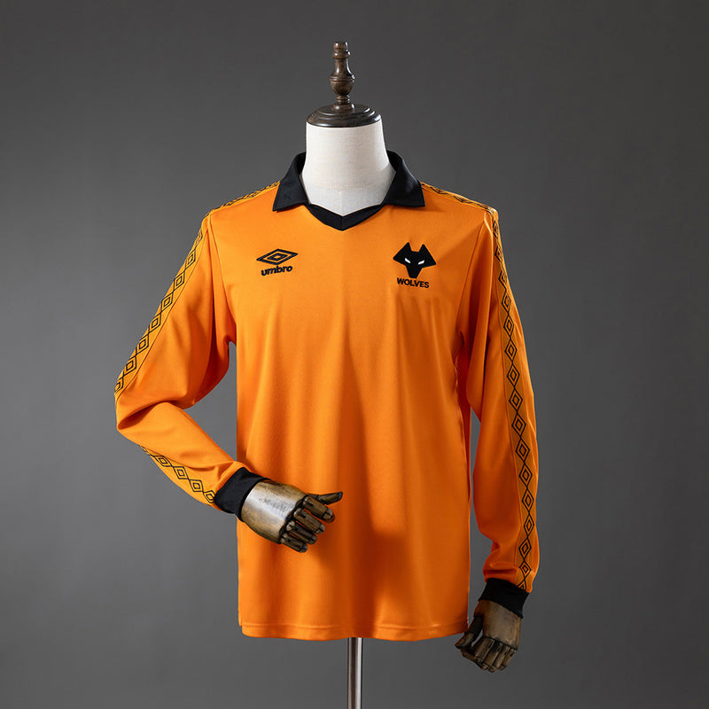 Wolves Heimtrikot 1980-81 Retro Fußball-Trikot Langarm