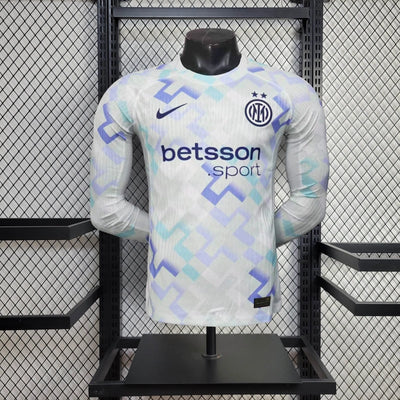 Spielerversion Inter Mailand Trikot 25/26 Auswärts Langarm Fußballtrikot