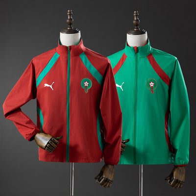 Marokko Windbreaker 2026 Wendbare Fußballjacke