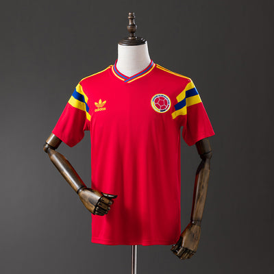 Kolumbien Trikot 1990 Auswärts Retro Fußball-Kit