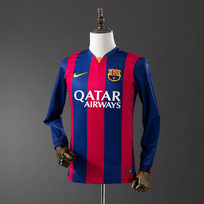 Barcelona Trikot 2014-15 Heim Retro Kit Langarm
