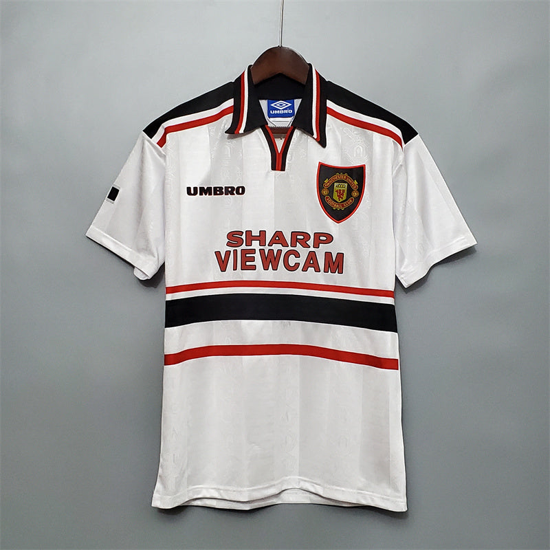 Man United Auswärtstrikot 1997/98 Retro-Fußball-Team-Trikot