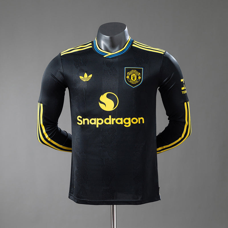 Player Version Man United Third Jersey 2025/26 Long Sleeves Football Kit Soccer Shirt