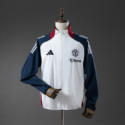 Manchester United Windbreaker 2025-26 Weiße Fußballjacke