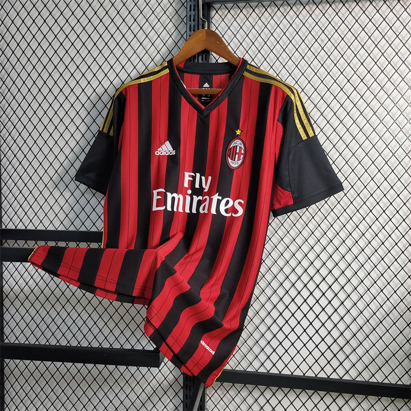 AC Mailand Trikot 13/14 Geschichte Retro Fußballtrikot mit individuellem Namen 2013 2014 Fußball Sportshirt