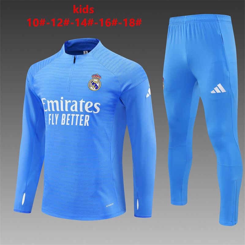 Kinder Real Madrid Trainingsanzüge 25/26 Fußball Trikot