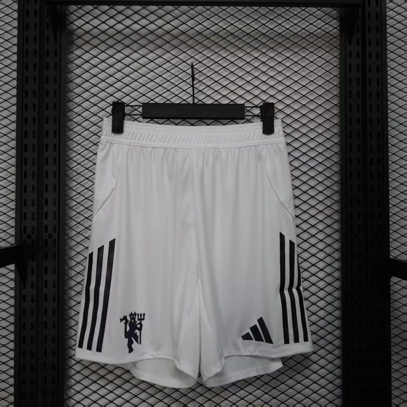 Player Version Man United Shorts 25/26 White Football Kit Soccer Shorts