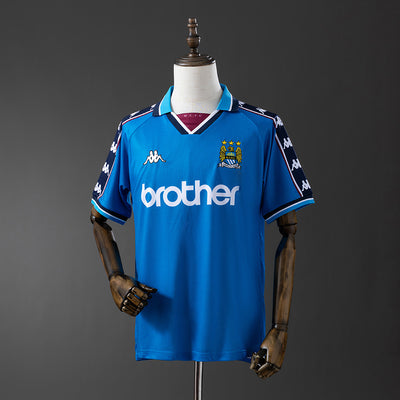 Manchester City Trikot 1997-99 Heim Retro Fußball-Trikot