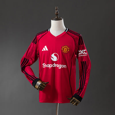 Manchester United Trikot 25/26 Heimspielset Langarm