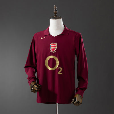 Arsenal Trikot 2005-06 Heim Retro Fußball-Kit Langarm