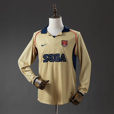Arsenal Trikot 2001-02 Auswärts Retro Fußballtrikot Langarm