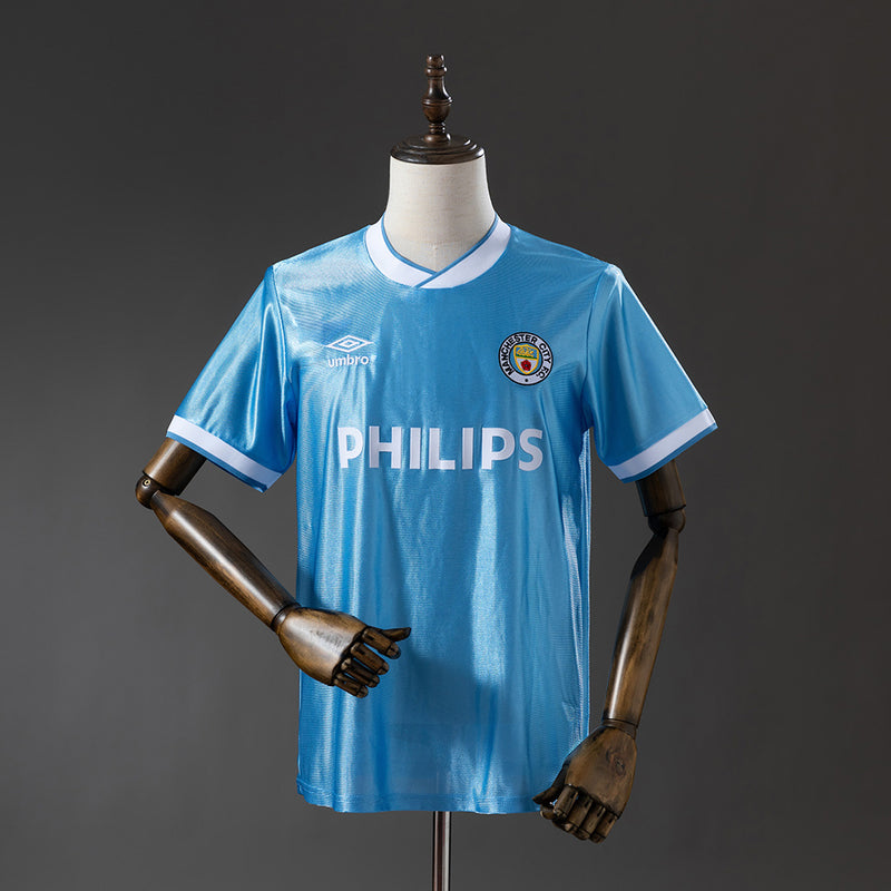 Manchester City Trikot 1986-87 Heim Retro Fußball-Trikot